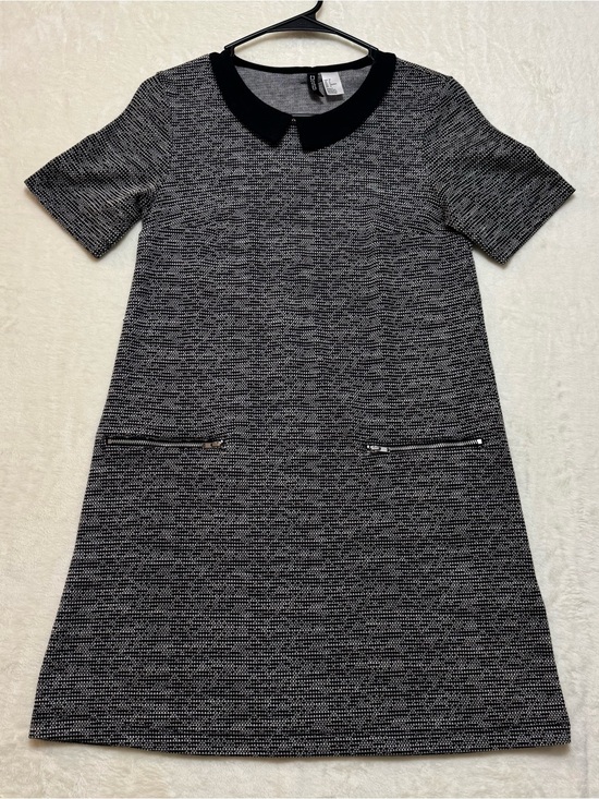 Divided Dresses & Skirts - Divided By H&M Dress Womens Size 6 Black White Short Sleeve Pockets Stretch